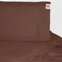 Bed linens - Single bed linen set ,100 % cotton ranforce, Brown - DILIOS