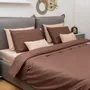 Bed linens - Double bed linen set ,100 % cotton ranforce, Brown - DILIOS