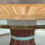 Dining Tables - Tulip table in torn wood and resin - MEUBLES THOURET