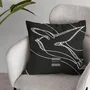 Coussins textile - Housse de coussin décoratif Black Colombes  45 x 45 - Design by BRASS - ARTDECORIS