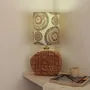 Table lamps - Tribal a handmade ceramic table lamp including lamp shade - STUDIO WILD ORANGE