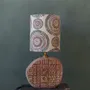 Table lamps - Tribal a handmade ceramic table lamp including lamp shade - STUDIO WILD ORANGE