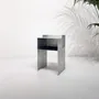 Hotel bedrooms - Matted Aluminium & Blackwood Sidetable - Industrial Nightstand - CASE STUDIOS