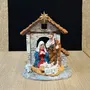 Other Christmas decorations - Holy Family Nativity Scene – Compact Figurine with Stable Design - BLUE STAR B.V.