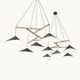 Suspensions - Emily Group of Nine - Grand lustre sculpturale en grappe - MOSS OBJECTS