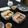 Platter and bowls - Sumikiri Two-Tiered food box - MARUMITSU POTERIE