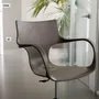 Office seating - ERBI MOKA CHAIR, swivel frame on castors - STILFIBRA