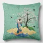 Linge - Splendeurs d'Edo 2 - Housse Coussin Velours 45cm x 45cm - LAURE WELFLING - DJEBELI