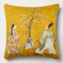 Linge - Splendeurs d'Edo 4 - Housse Coussin Velours 45cm x 45cm - LAURE WELFLING - DJEBELI