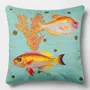 Linge - Odyssée Sous-Marine 4 - Housse Coussin Velours 45cm x 45cm - LAURE WELFLING - DJEBELI