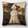Linge - Bestiaire Aristocratique 6 (La Duchesse Canichevelille) — Housse Coussin Velours 45cm x 45cm - LAURE WELFLING - DJEBELI