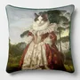 Linge - Bestiaire Aristocratique 8 (La Baronne de Miaou) — Housse Coussin Velours 45cm x 45cm - LAURE WELFLING - DJEBELI