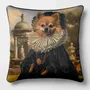 Linge - Bestiaire Aristocratique 9 (Duchess Loulou) — Housse Coussin Velours 45cm x 45cm - LAURE WELFLING - DJEBELI