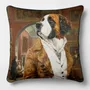 Linge - Bestiaire Aristocratique 11 (Le Baron Saint-Bernard) — Housse Coussin Velours 45cm x 45cm - LAURE WELFLING - DJEBELI