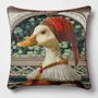 Linge - Bestiaire Aristocratique 37 (La Comtesse de Canard) — Housse Coussin Velours 45cm x 45cm - LAURE WELFLING - DJEBELI