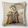 Linge - Bestiaire Aristocratique 39 (Monsieur d´Husky) — Housse Coussin Velours 45cm x 45cm - LAURE WELFLING - DJEBELI