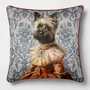 Linge - Bestiaire Aristocratique 49 (La Duchesse Yorkshire) — Housse Coussin Velours 45cm x 45cm - LAURE WELFLING - DJEBELI