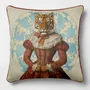 Linge - Bestiaire Aristocratique 60 (Princesse Tigresse) — Housse Coussin Velours 45cm x 45cm - LAURE WELFLING - DJEBELI