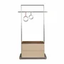 Wardrobe - Mink leatherette, walnut, and stainless steel coat rack - ANGEL CERDÁ