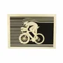 Paintings - Wooden Cyclist Wall Art - WOODILLUSION