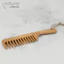 Hair care - 100% FSC Certified® Natural Beechwood  Wide Tooth Comb (Handle) - NATURAL BY HILLBRUSH