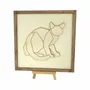 Paintings - Wooden Wired Cat Wall Art - WOODILLUSION