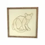Paintings - Wooden Wired Cat Wall Art - WOODILLUSION