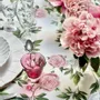 Table cloths - TRAILING PEONY Linen Tablecloth & Napkins - SUMMERILL AND BISHOP