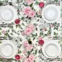 Table cloths - TRAILING PEONY Linen Tablecloth & Napkins - SUMMERILL AND BISHOP