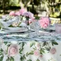 Table cloths - TRAILING PEONY Linen Tablecloth & Napkins - SUMMERILL AND BISHOP