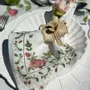 Table cloths - ROSE TRELLIS Linen Tablecloth & Napkins - SUMMERILL AND BISHOP