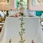 Table cloths - ROSE TRELLIS Linen Tablecloth & Napkins - SUMMERILL AND BISHOP