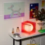 Desk lamps - LOP lamp small square in electric pink acrylic - BANG
