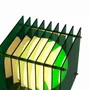 Desk lamps - LOP lamp small square in green acrylic - BANG