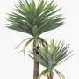 Floral decoration - Artificial yucca, 2 trunks, plastic pot - LIGNE DÉCO