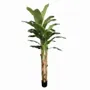 Floral decoration - Artificial banana tree, 27 leaves, black plastic pot - LIGNE DÉCO