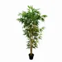 Floral decoration - Artificial bamboo, 6 trunks, black pot - LIGNE DÉCO