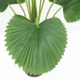Floral decoration - Artificial palm, 10 leaves, plastic pot - LIGNE DÉCO