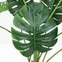 Floral decoration - Artificial monstera, 10 leaves, “real touch”, black plastic pot - LIGNE DÉCO