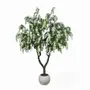 Floral decoration - Artificial wisteria, white plastic pot - LIGNE DÉCO