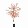 Décorations florales - Cerisier artificiel en pot plastique noir - Rose - LIGNE DÉCO