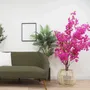 Floral decoration - Artificial bougainvillea, 1400 flowers, black pot - LIGNE DÉCO