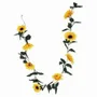 Floral decoration - Artificial sunflower garland – 7 flowers – Yellow - LIGNE DÉCO