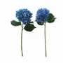 Floral decoration - Artificial hydrangea branch – Two shades of blue - LIGNE DÉCO