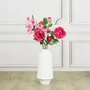 Floral decoration - Artificial peony stem – 2 flowers and 1 bud – Pink - LIGNE DÉCO
