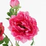 Floral decoration - Artificial peony stem – 2 flowers and 1 bud – Pink - LIGNE DÉCO