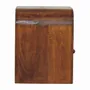 Night tables - Solid Wood Darcy Chestnut Nightstand, 1 Drawer and Open Shelf, Dark Brown - ARTISAN FURNITURE