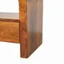 Night tables - Solid Wood Darcy Chestnut Nightstand, 1 Drawer and Open Shelf, Dark Brown - ARTISAN FURNITURE