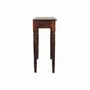 Console table - Solid Wood Turned Legs Chestnut Console, 3 Drawers, Dark Brown - ARTISAN FURNITURE