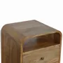 Night tables - Artisan Furniture Solid Wood London Nightstand, 2 Drawers and 2 Open Slots, Beige - ARTISAN FURNITURE